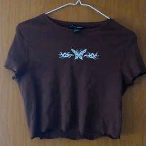 Charlotte Rue- butterfly crop top